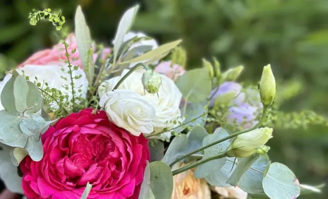 bouquet blanc et rose 